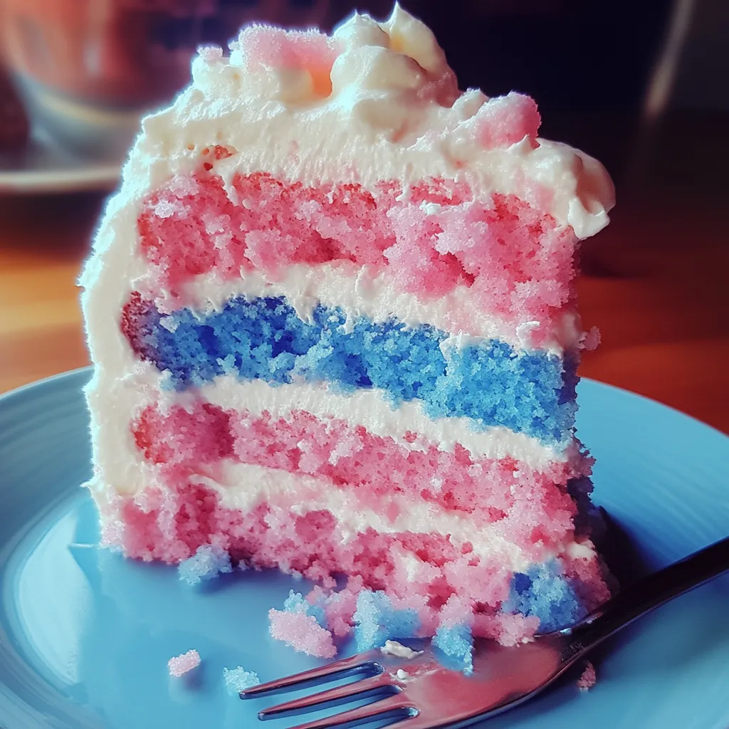 Delicious Cotton Candy Cake