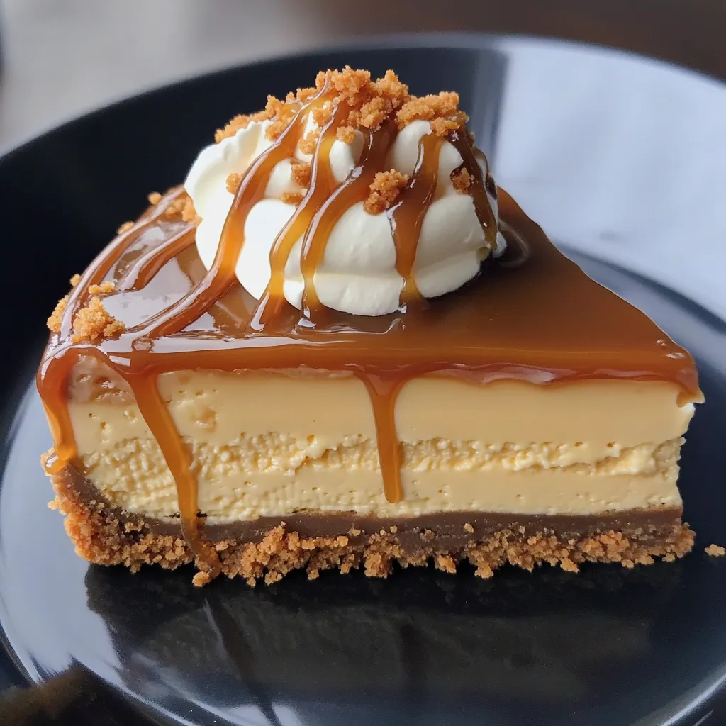 Lush cheesecake featuring cookie butter and caramel
