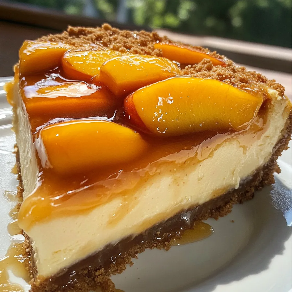 Peach Cobbler Cheesecake New York Style