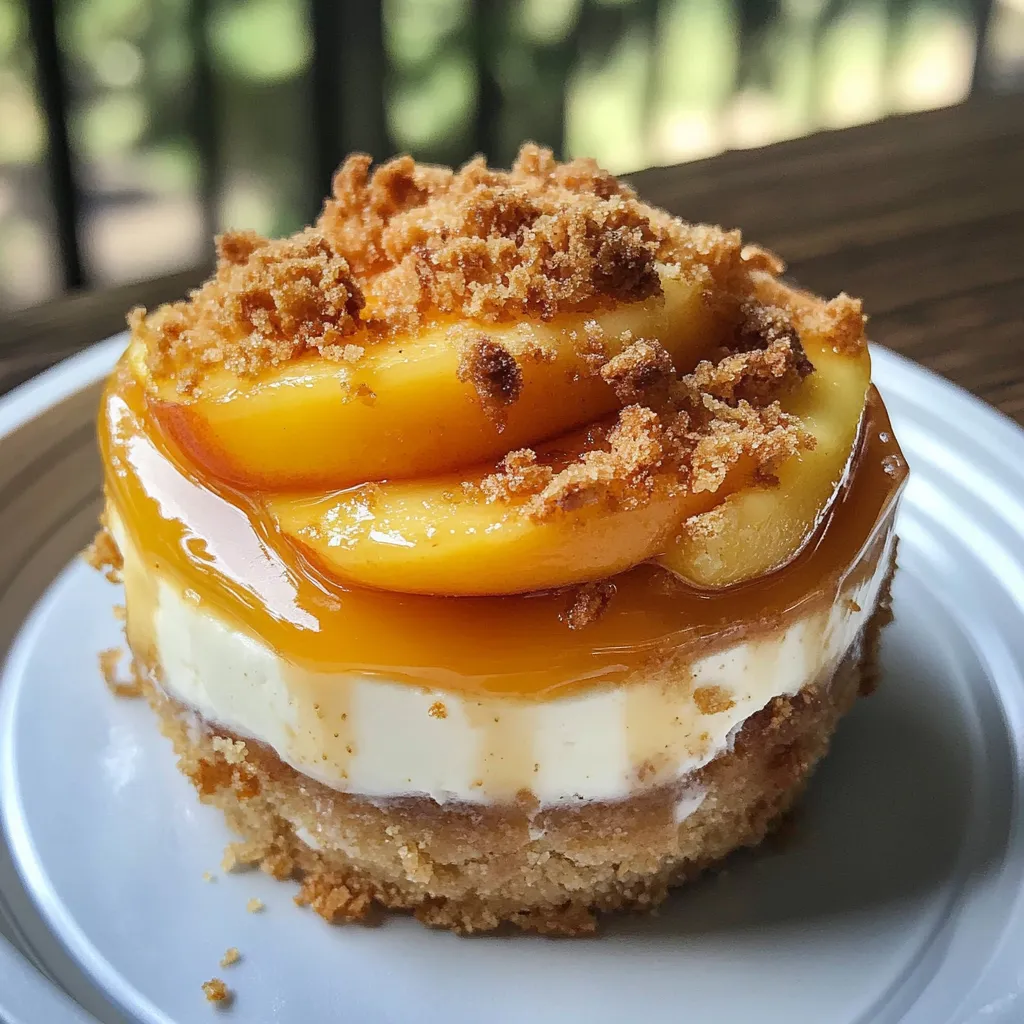 Peach Cobbler Cheesecake Minis
