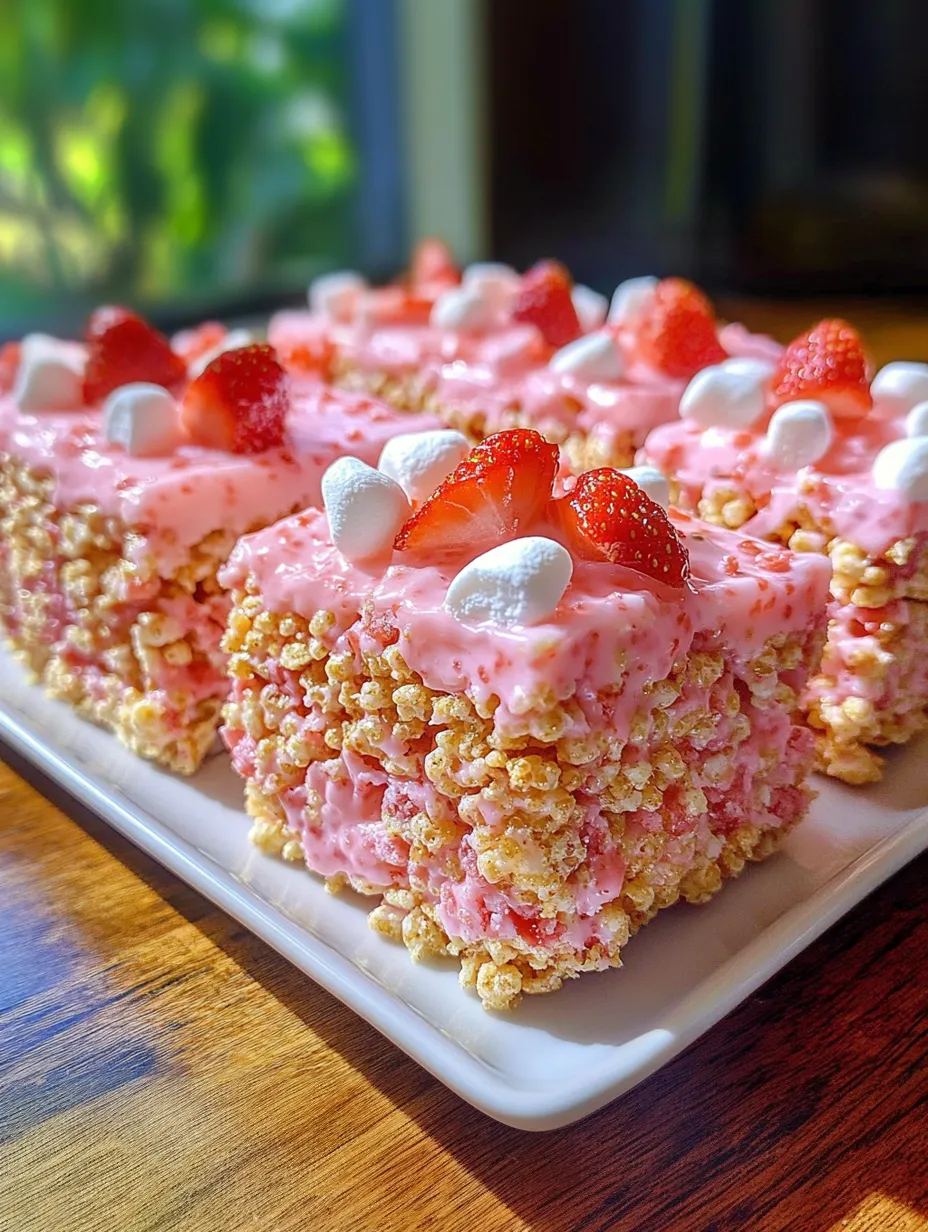 Strawberry Crunch Rice Krispie Treats Homemade