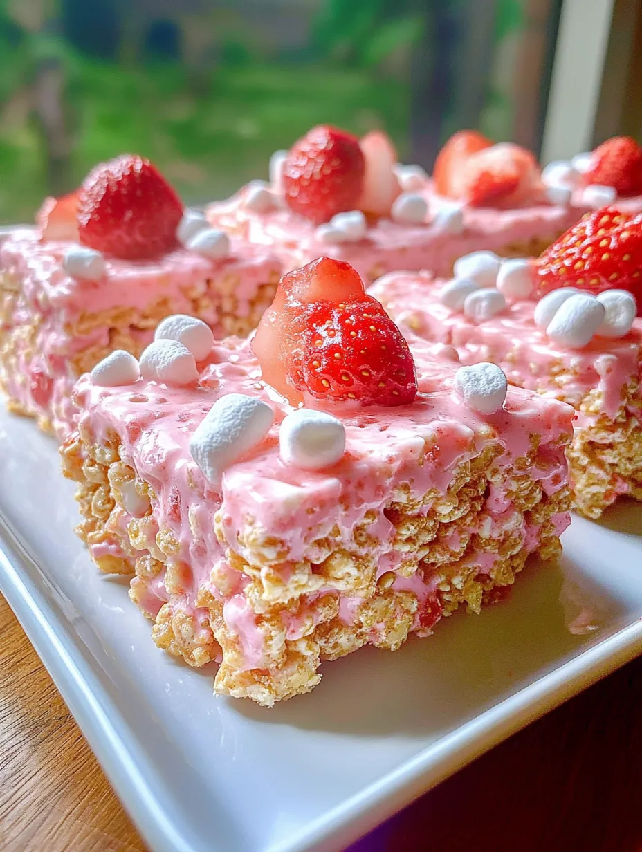 Easy Strawberry Crunch Rice Krispie Treats Recipe