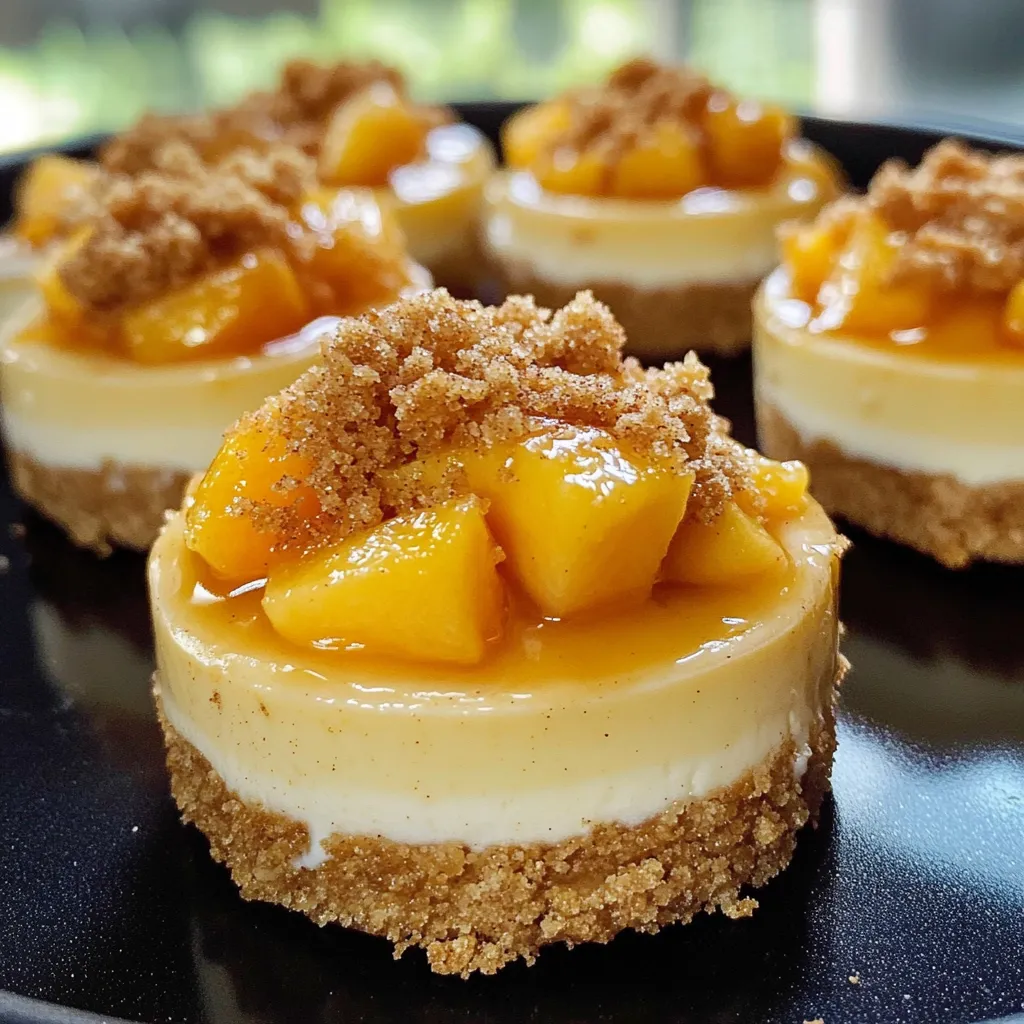 Cozy Mini Peach Cobbler Cheesecakes Treat