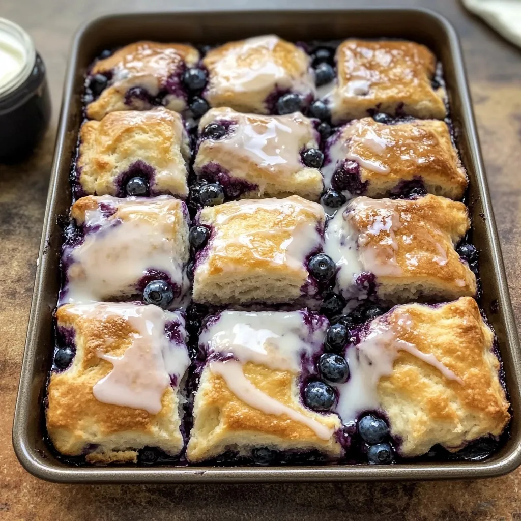 Blueberry Butter Squares with Glaze