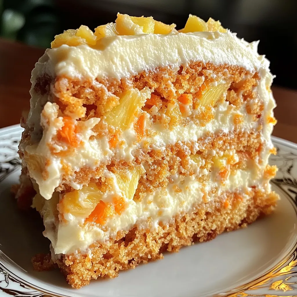 Hawaiian Pineapple Carrot Cream Cake How-to