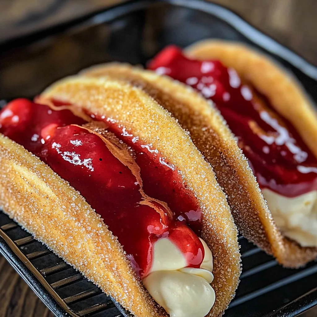 Delicious Strawberry Cheesecake Tacos