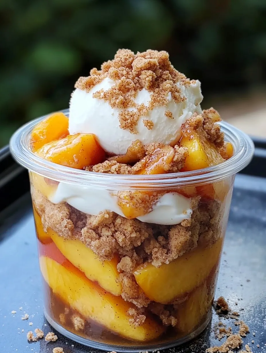 Peach Cobbler Parfait Glass