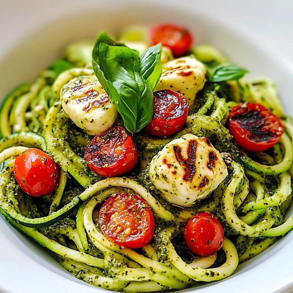 Zucchini Noodles Pesto Dish
