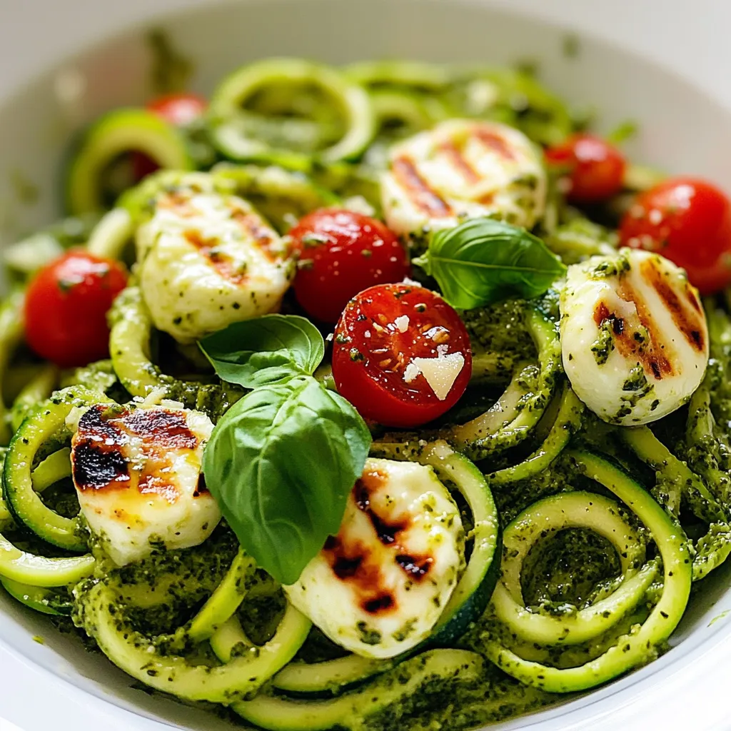 Quick Zucchini Noodles with Pesto