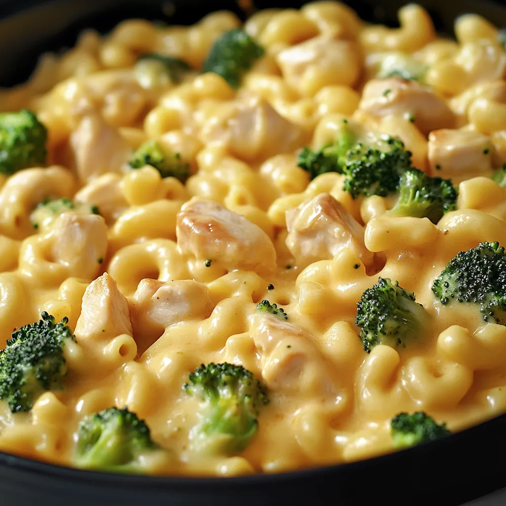 Broccoli Cheddar Mac and Cheese with Chicken Recipe