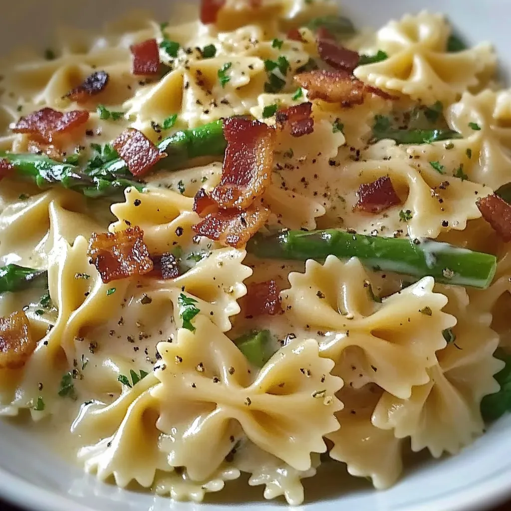 Creamy Pasta with Easy Asparagus