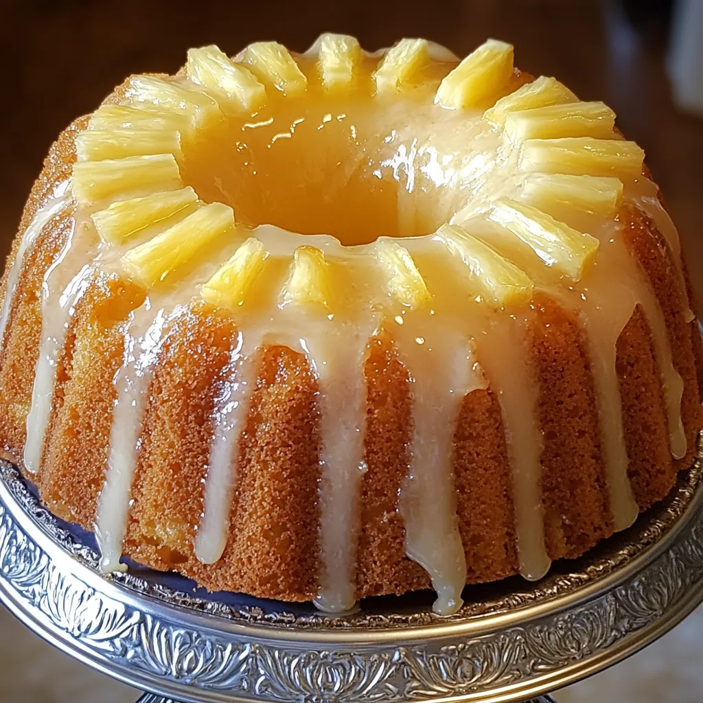 Luscious Pineapple Cream Cheese Cake