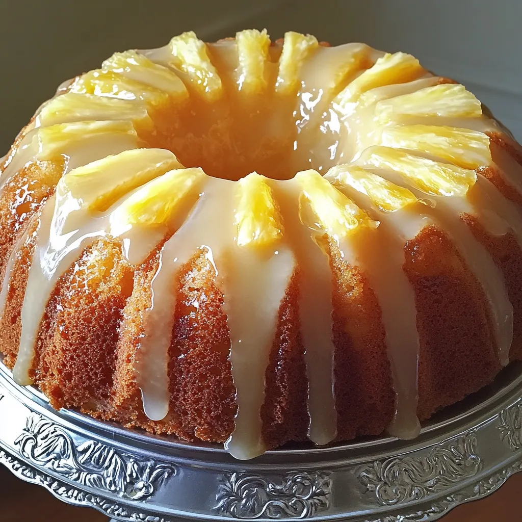 Pineapple Cream Cheese Pound Cake Recipe