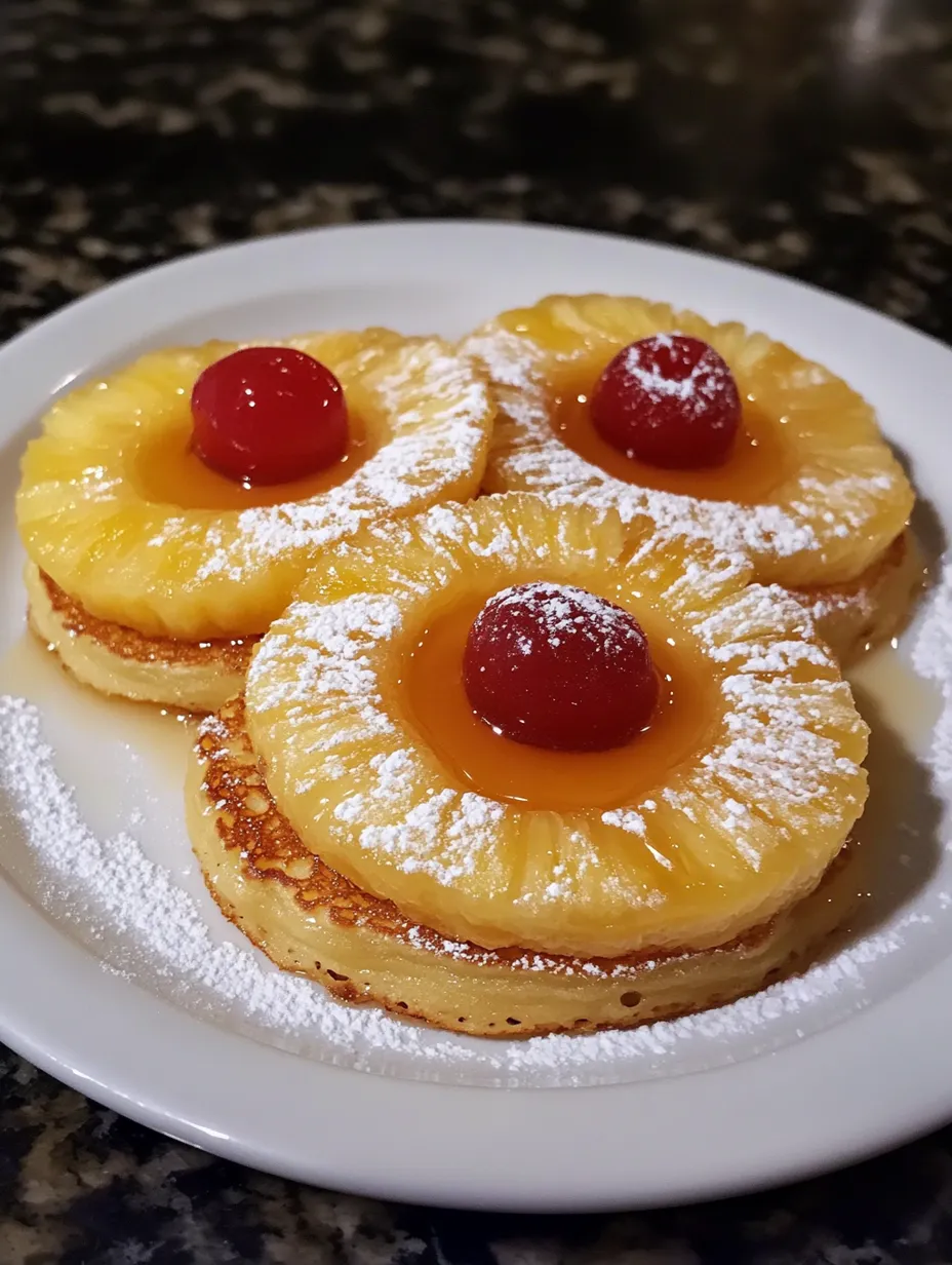 Stack of Caramelized Pineapple Pancakes