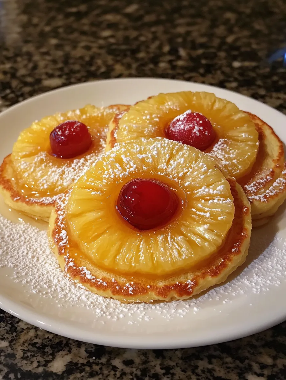 Homemade Pineapple Pancake Stack