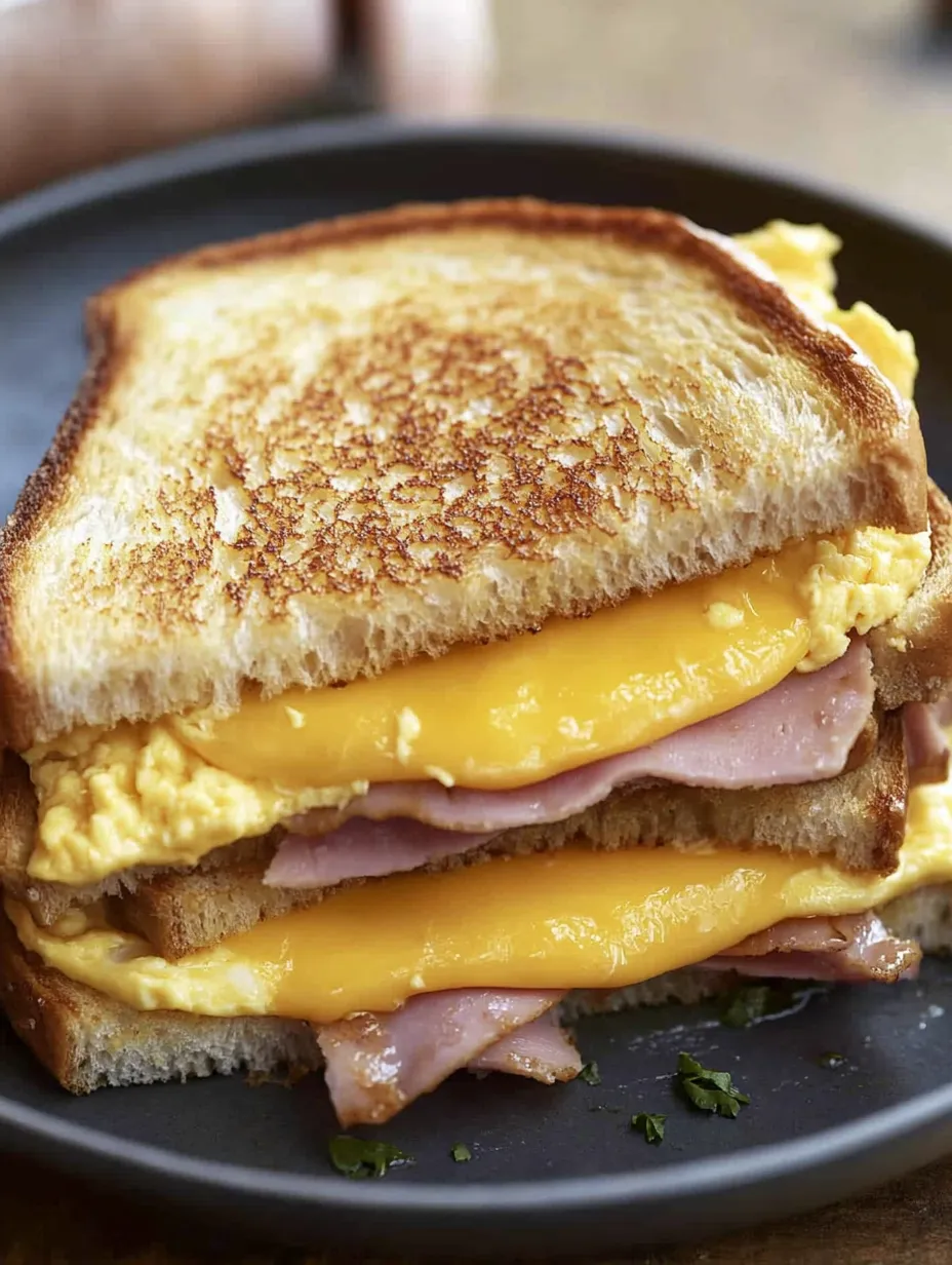 Egg and Ham Sandwich Made at Home