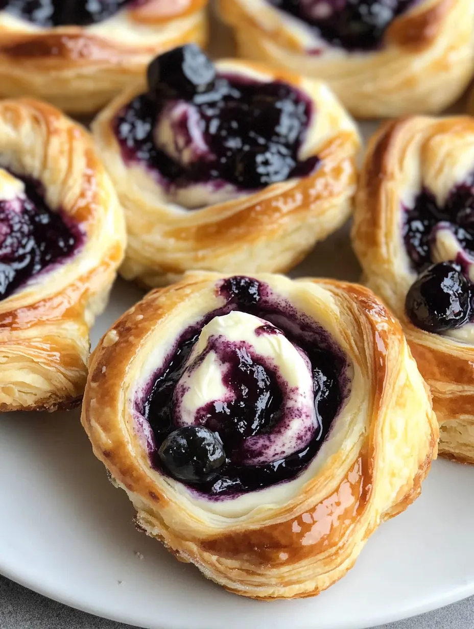 Simple Swirled Blueberry Cream Cheese Danish