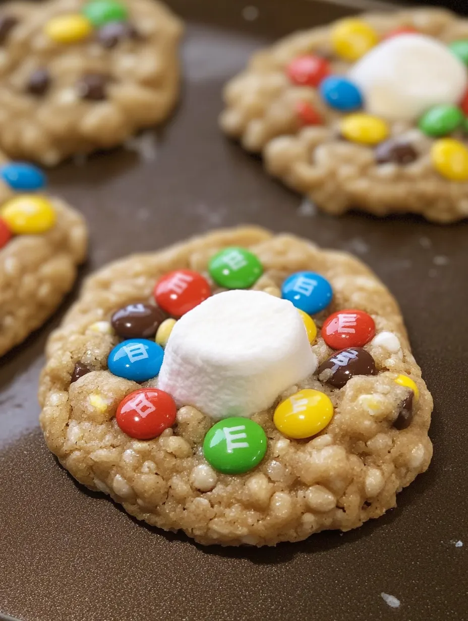 M&M Rice Krispies Cookies Recipe
