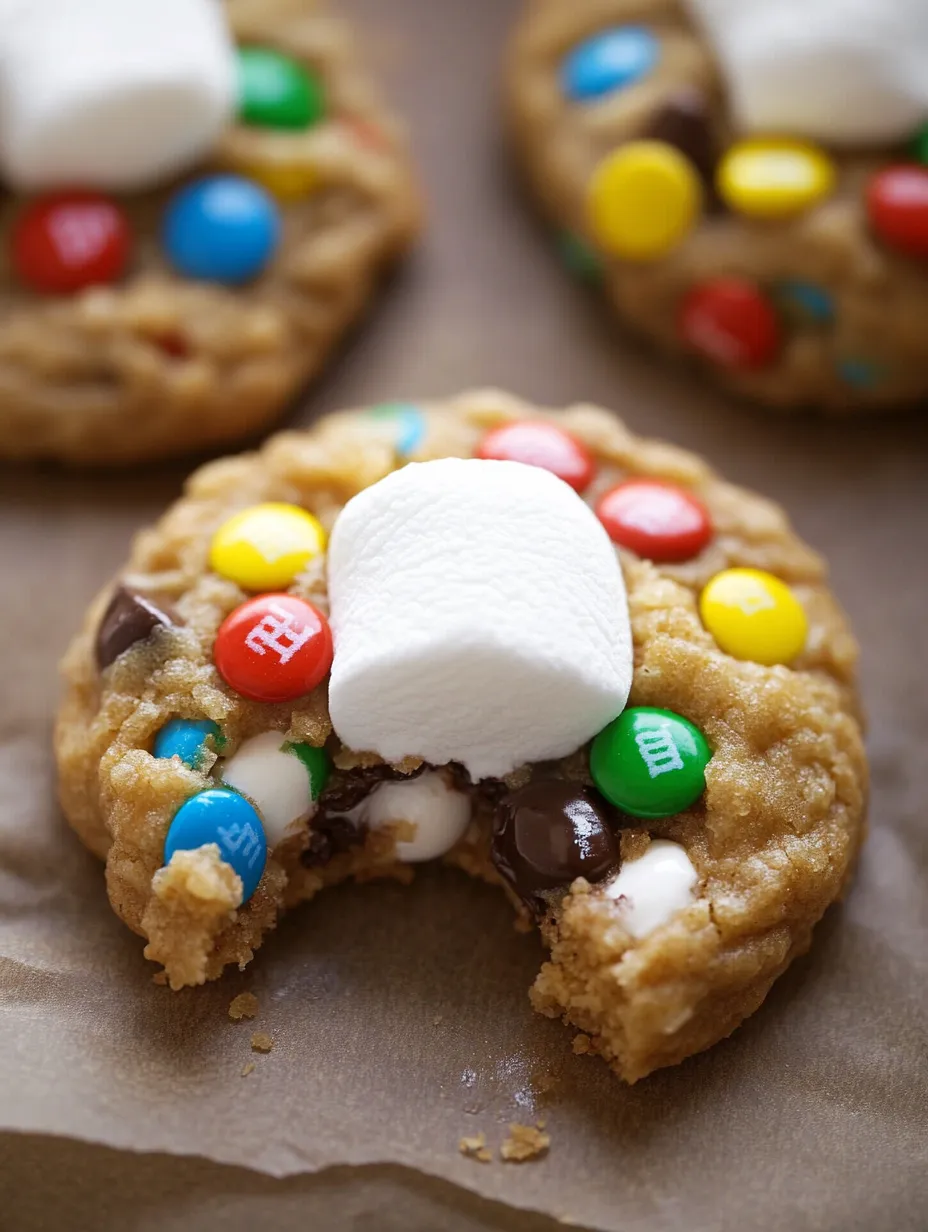 Easy M&M Rice Krispies Cookies
