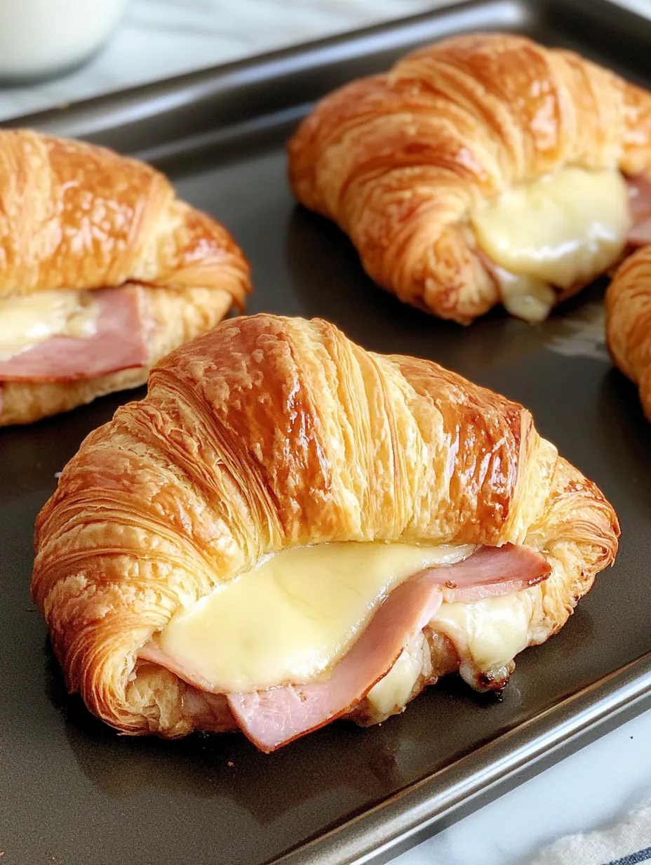 Turkey & Ham Croissant Melts Homemade