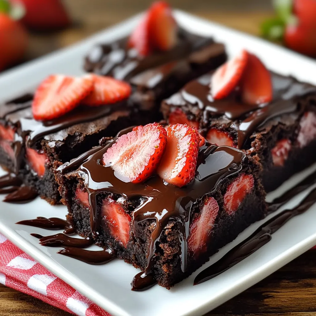 Irresistible Chocolate Strawberry Squares