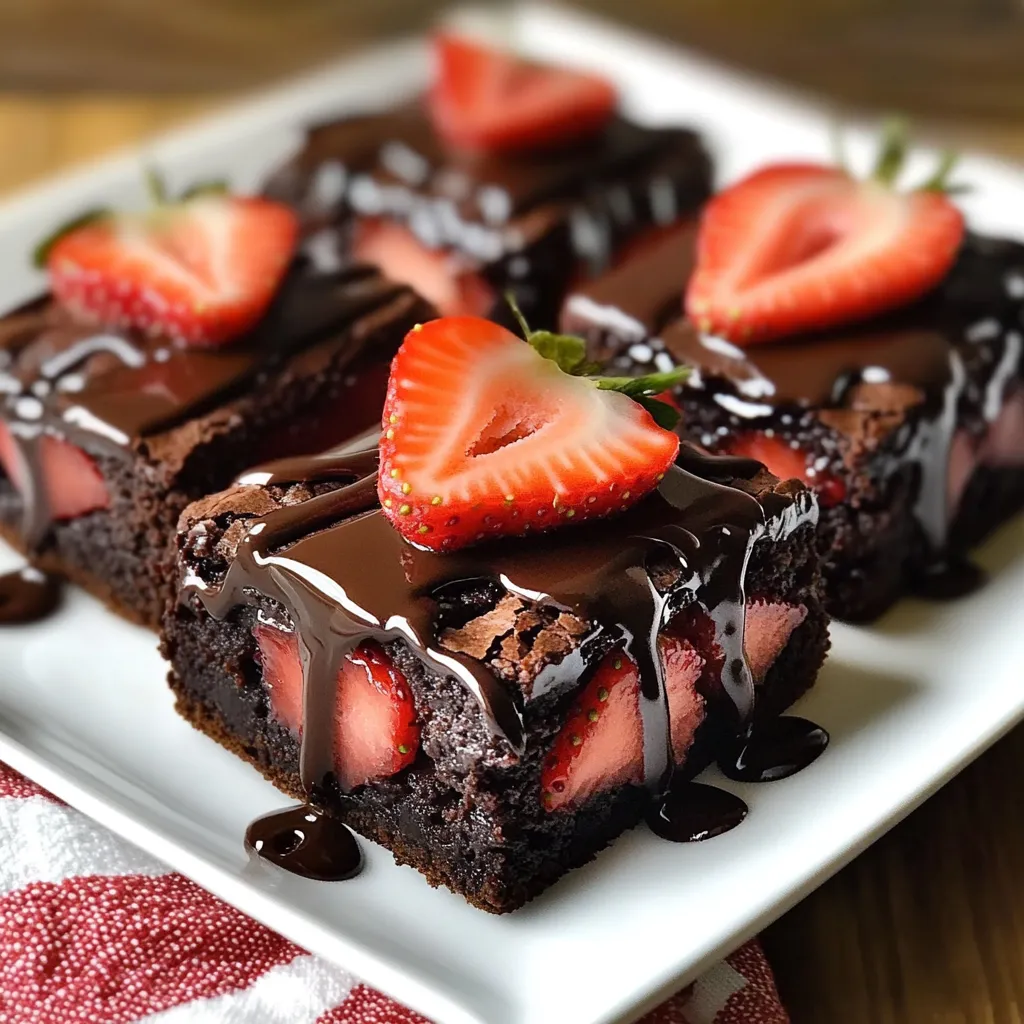 Chocolate Covered Strawberry Brownies Recipe