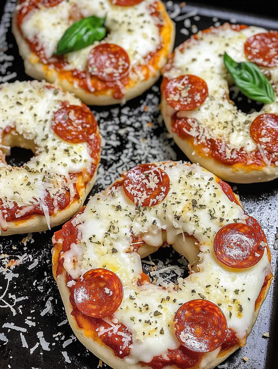 Giant Pizza Bagels Homemade