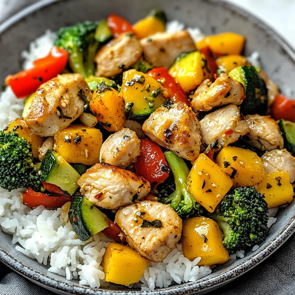 Delicious Chicken and Veggie Skillet