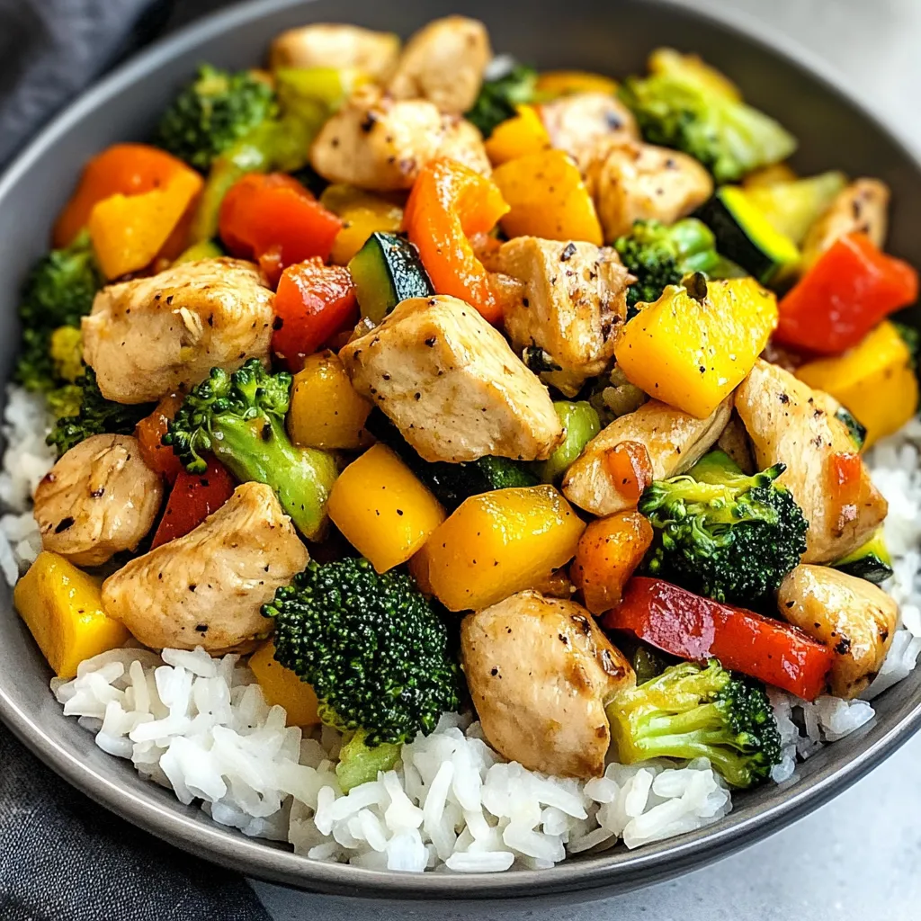 Easy Healthy Chicken and Vegetables Skillet