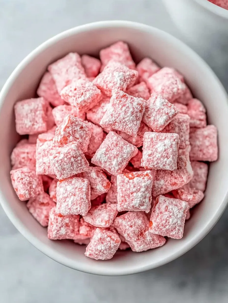 Easy Strawberry Shortcake Puppy Chow Recipe