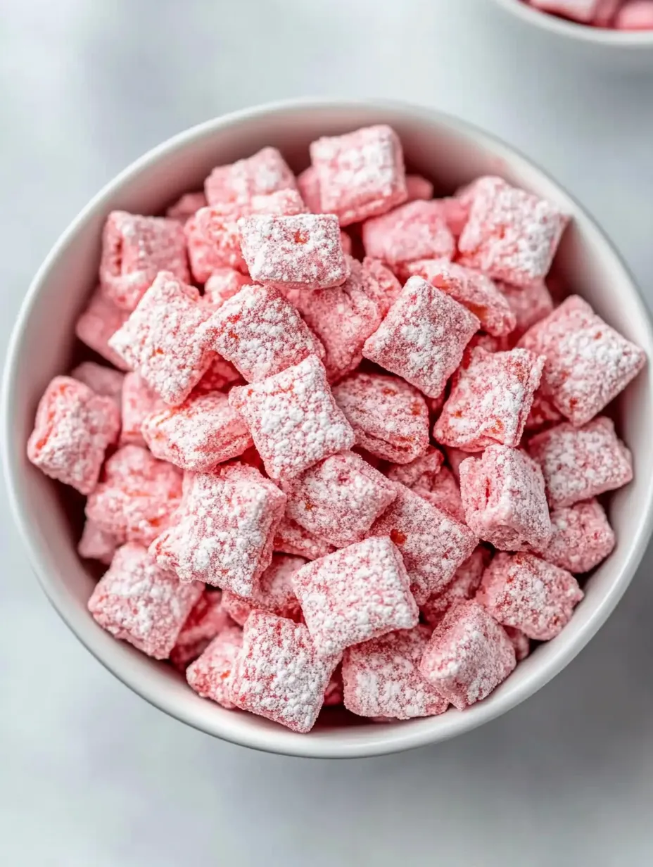 Easy Strawberry Shortcake Puppy Chow