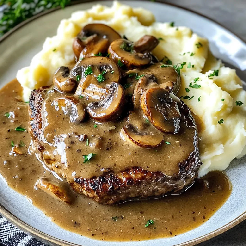 Mouthwatering Bobby Flay Salisbury Steak with Mushroom Gravy
