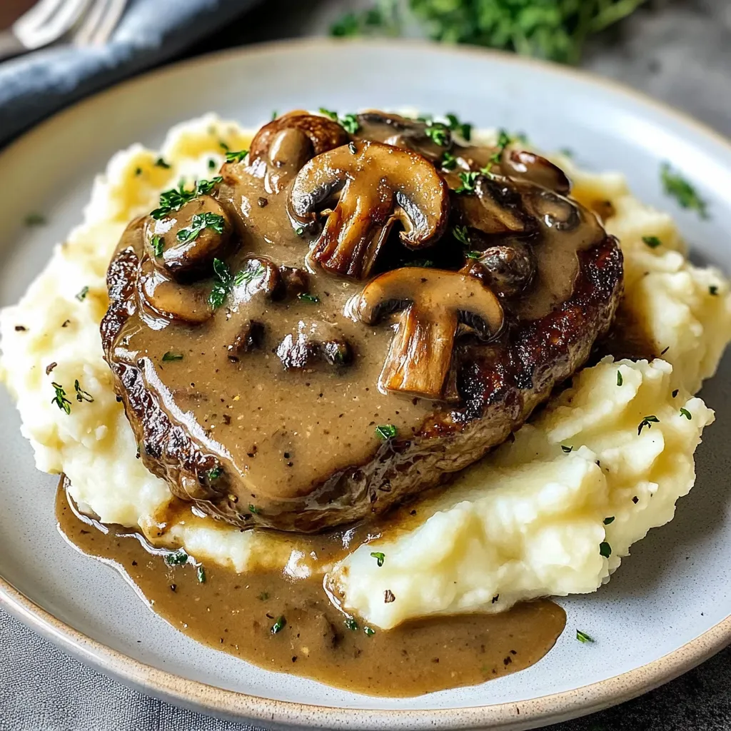 Easy Bobby Flay Salisbury Steak with Mushroom Gravy Photo