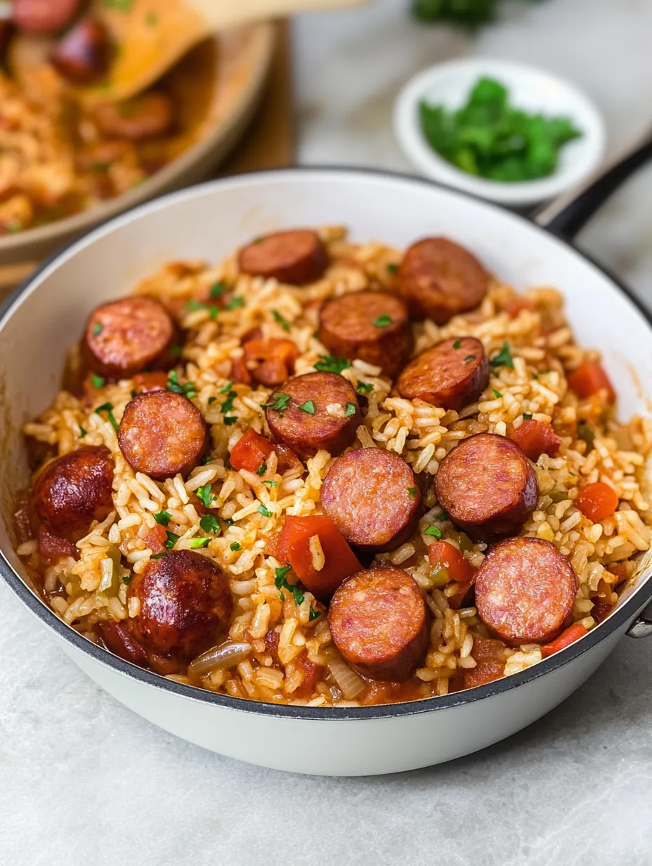 One Pot Smoked Sausage And Rice