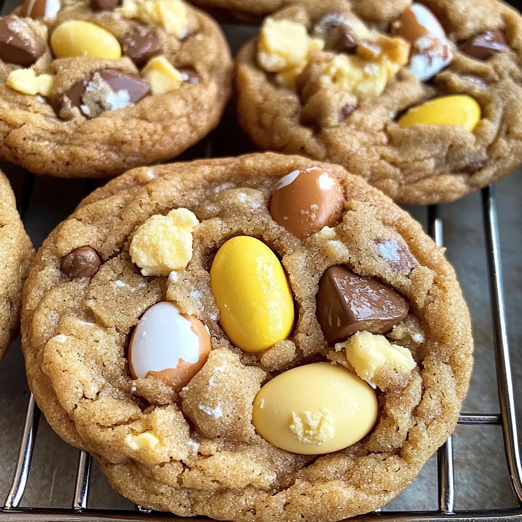 Chewy Cadbury Egg Cookies Made with Brown Butter