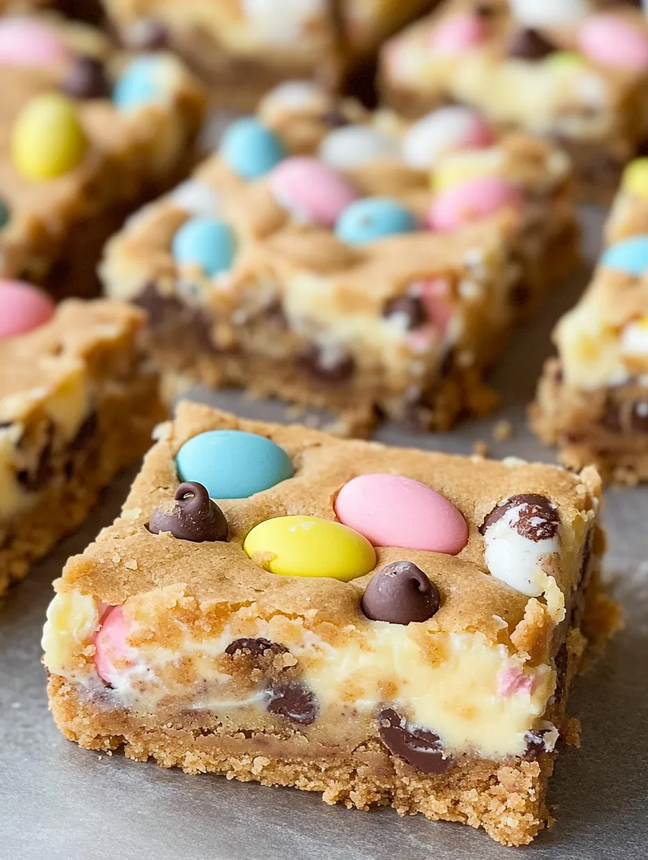 Mini Egg Cheesecake Cookie Bars