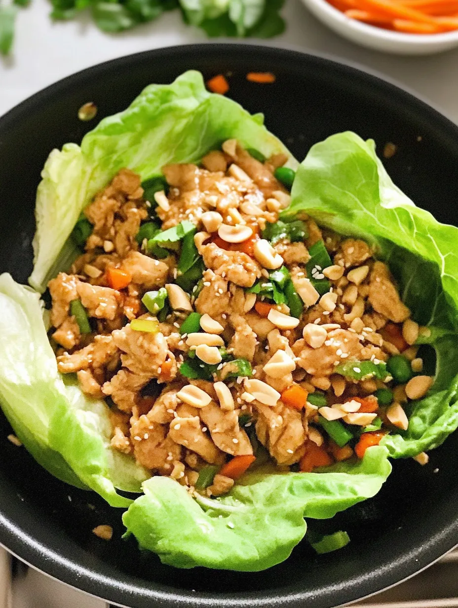 Thai Chicken Lettuce Wraps