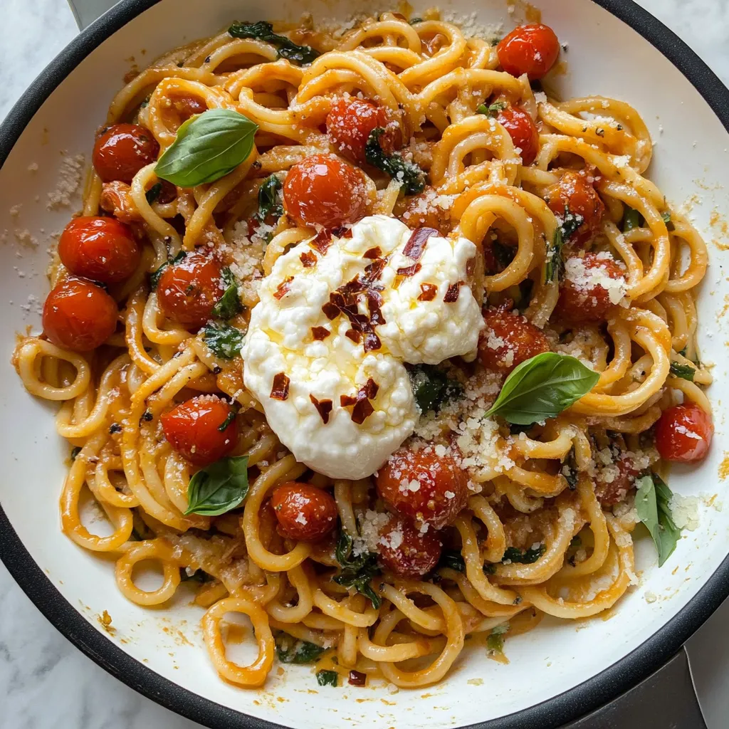 Tomato Pasta with Burrata