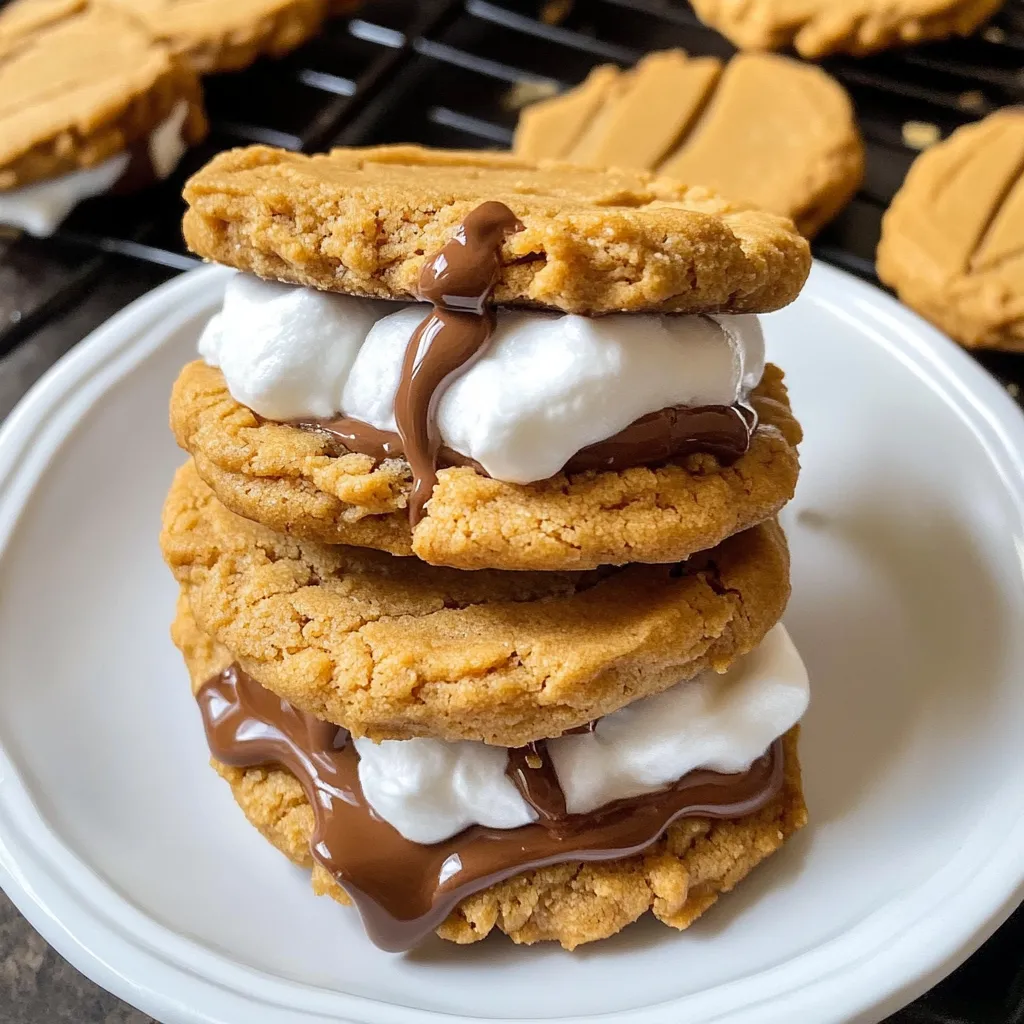 PB S'mores Cookie Stacks