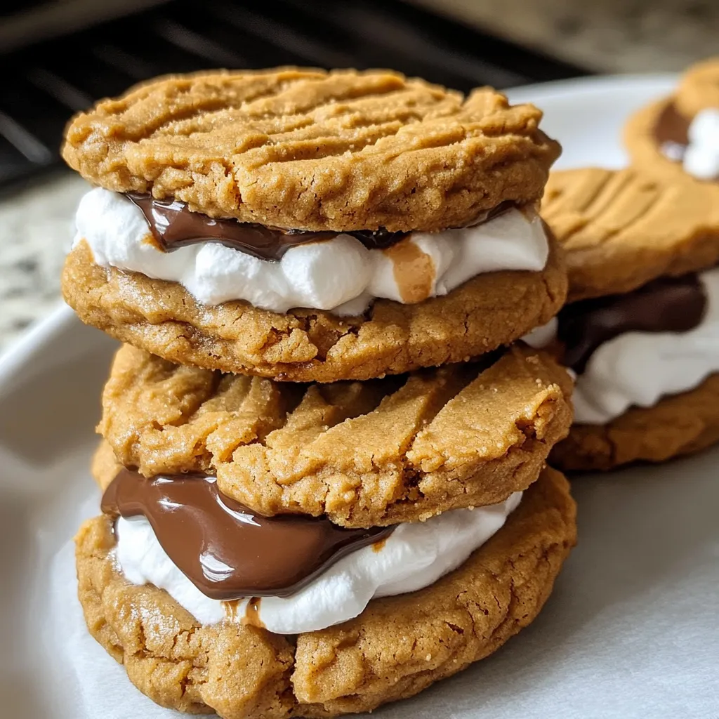 Peanut Butter S'mores Sandwich Cookies