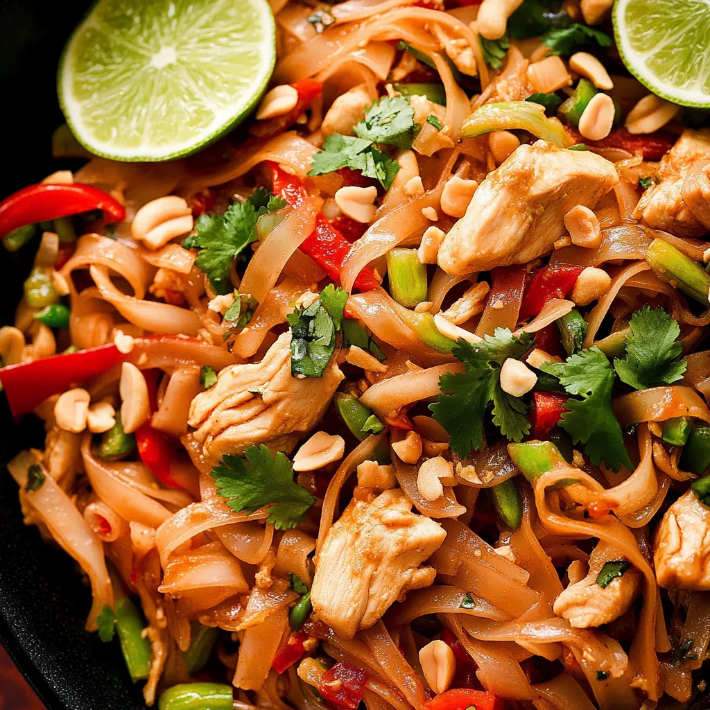 Plate of Chicken Pad Thai