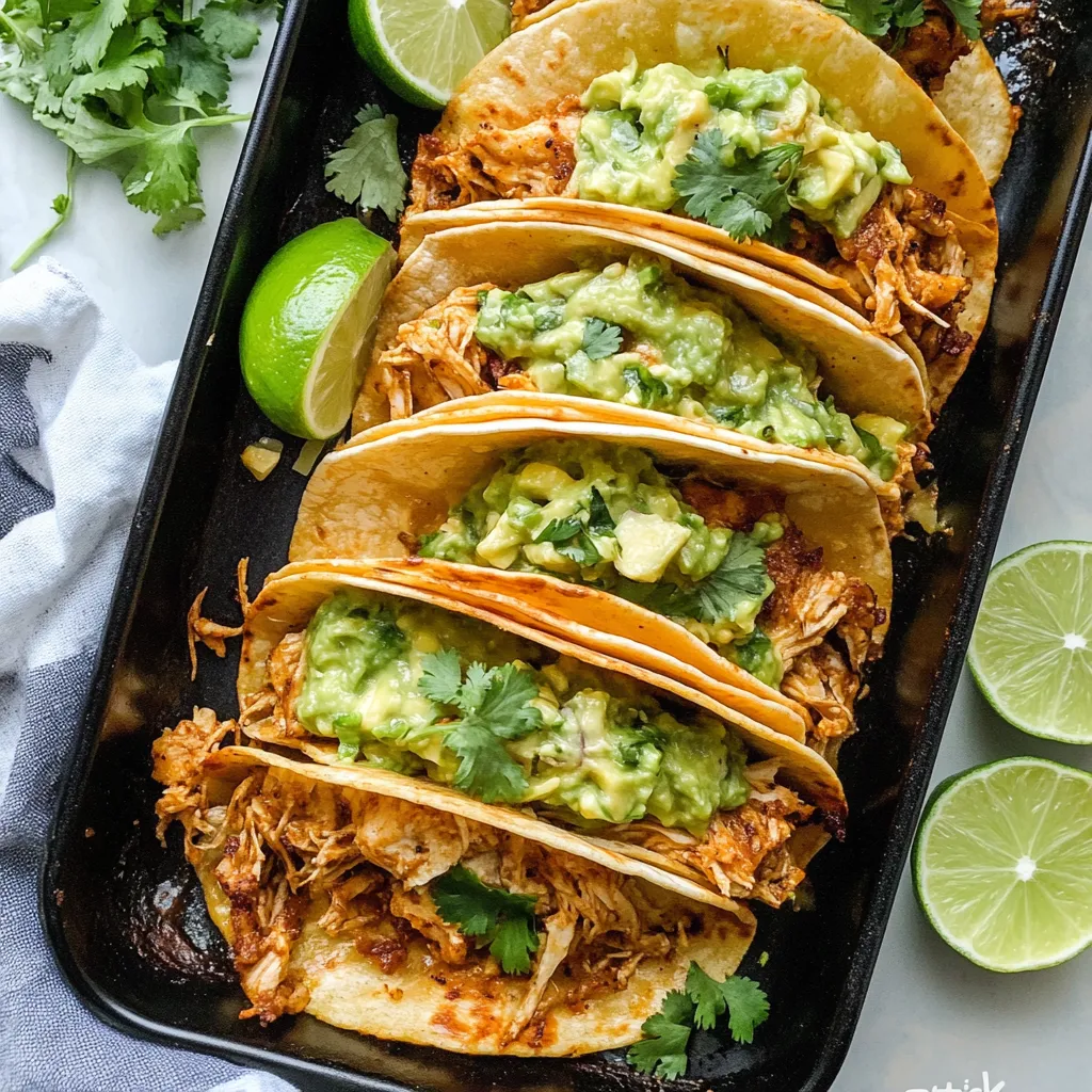 Tasty Poblano Chicken Tacos with Creamy Salsa