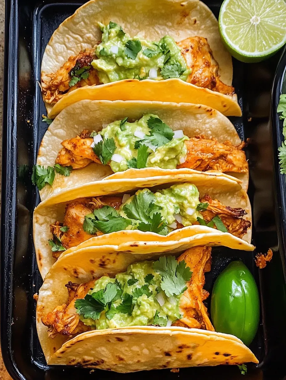 Crispy Poblano Chicken Tacos with Avocado-Jalapeño Salsa