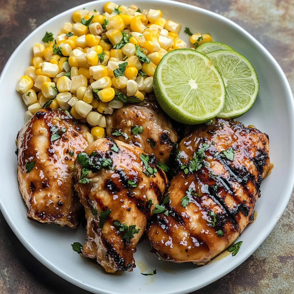 Hot Honey Chicken with Fresh Lime Corn Salad