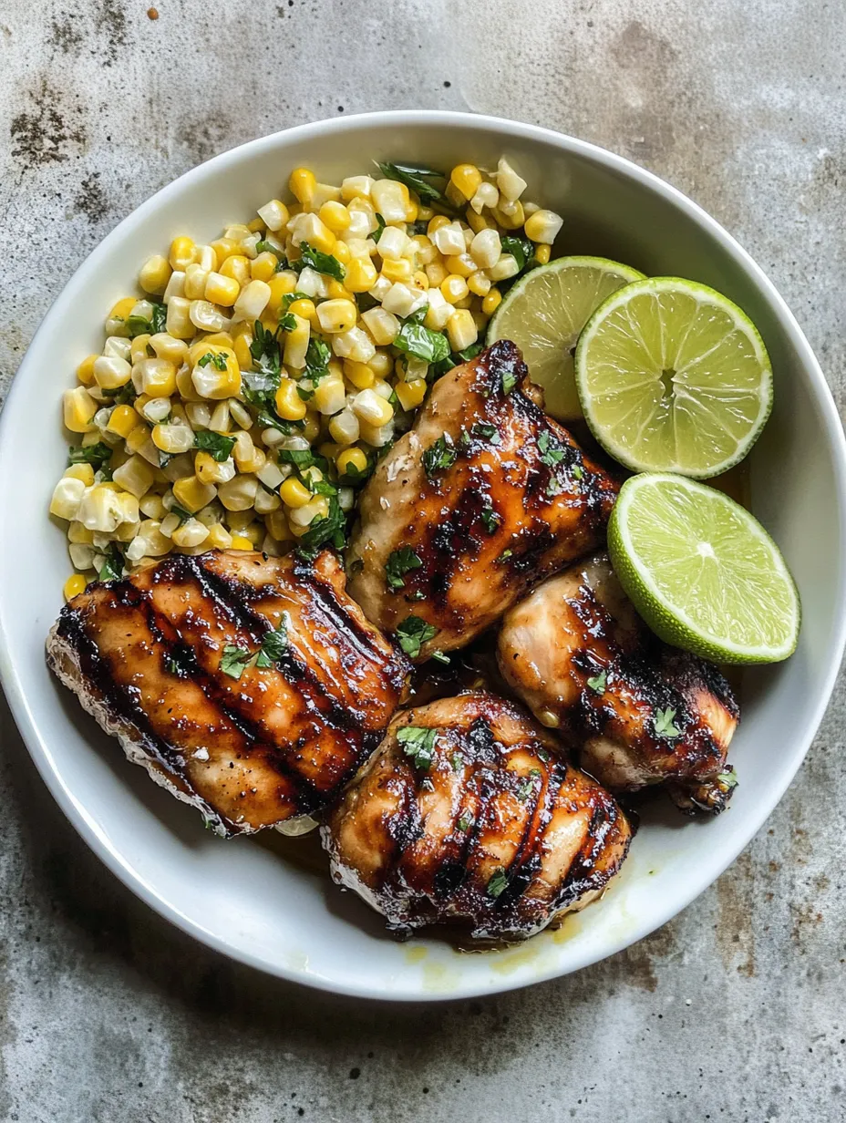 Grilled Hot Honey Chicken with Lime Corn Salad