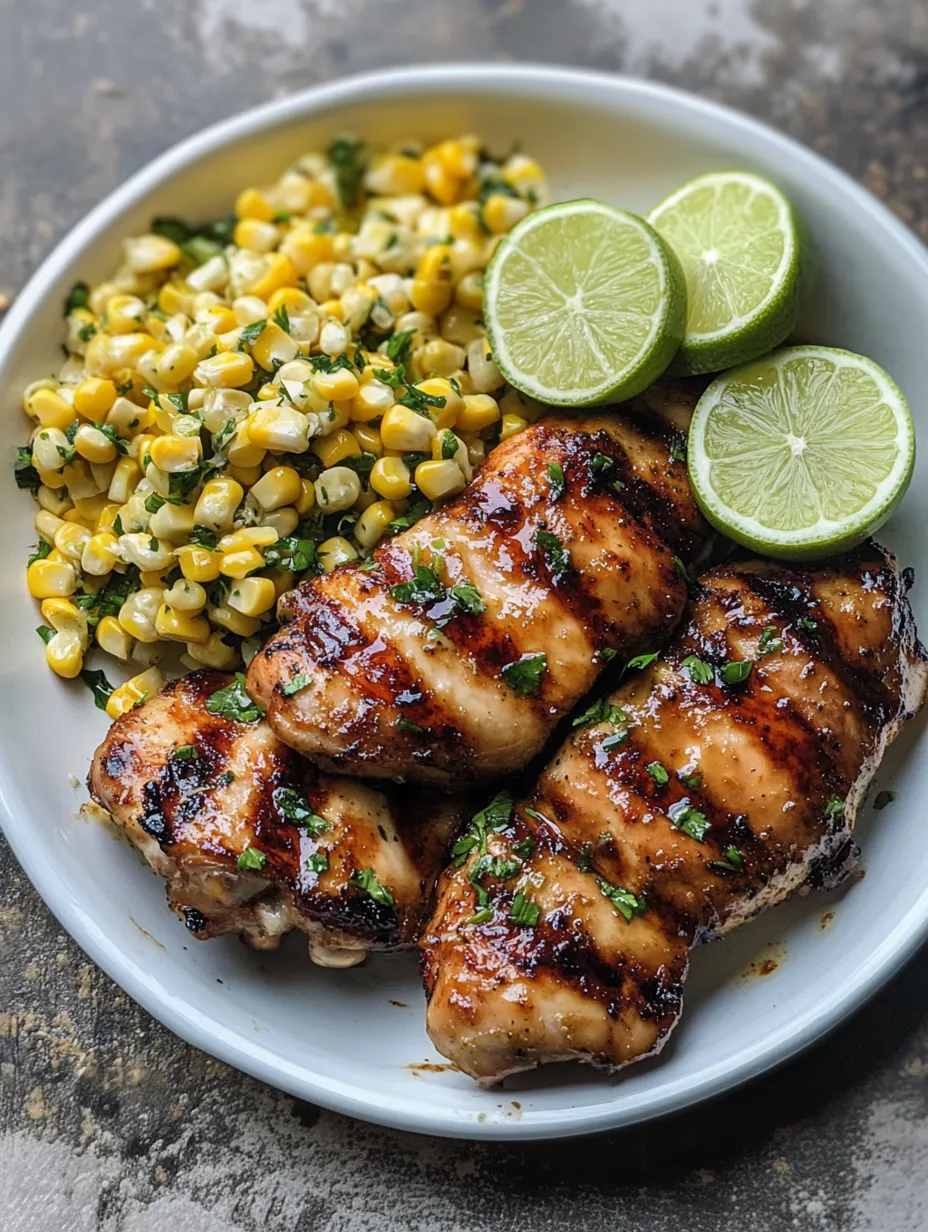 Grilled Hot Honey Chicken with Lime Corn Salad