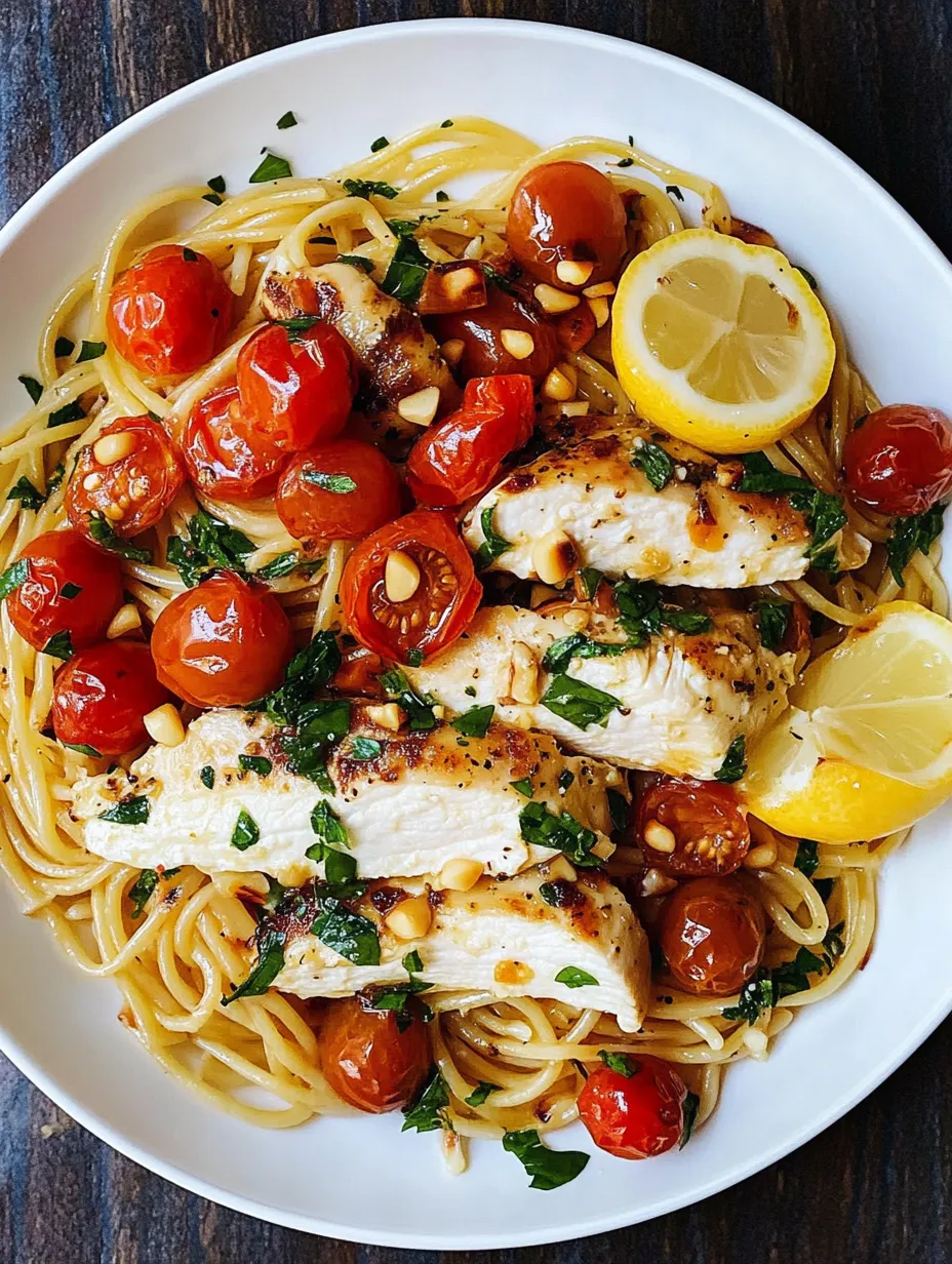 Chicken Spaghetti with Burrata