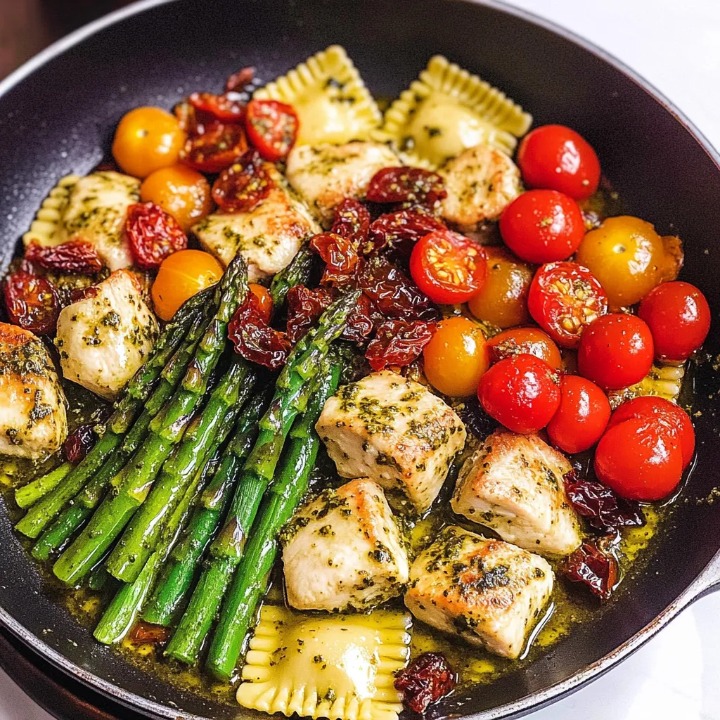 Pasta Dish with Chicken and Pesto Sauce