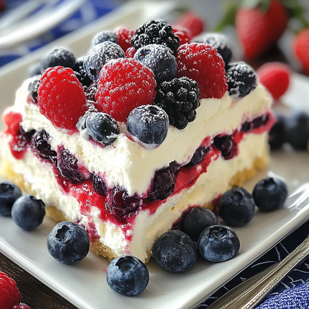 No Bake Summer Berry Lasagna Recipe