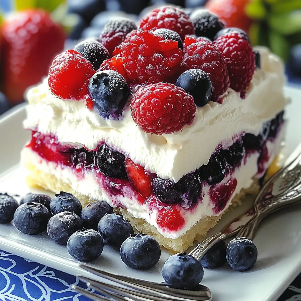 Easy No Bake Summer Berry Lasagna